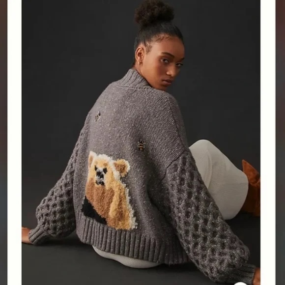 Anthropologie - Pilcro - Bear Cardigan Sweater NWT